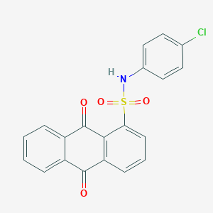 molecular formula C20H12ClNO4S B411123 N-(4-chlorophenyl)-9,10-dioxo-9,10-dihydro-1-anthracenesulfonamide CAS No. 333310-91-1
