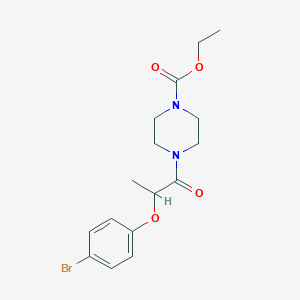 molecular formula C16H21BrN2O4 B4111293 Ethyl 4-[2-(4-bromophenoxy)propanoyl]piperazine-1-carboxylate 