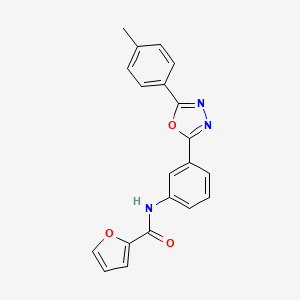 molecular formula C20H15N3O3 B4111333 N-{3-[5-(4-methylphenyl)-1,3,4-oxadiazol-2-yl]phenyl}-2-furamide 