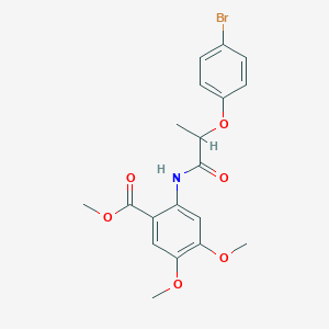 molecular formula C19H20BrNO6 B4111381 Methyl 2-[2-(4-bromophenoxy)propanoylamino]-4,5-dimethoxybenzoate 