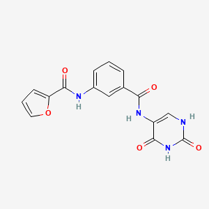 molecular formula C16H12N4O5 B4111520 N-{3-[(2,4-dioxo-1,2,3,4-tetrahydropyrimidin-5-yl)carbamoyl]phenyl}furan-2-carboxamide 