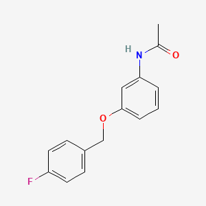 molecular formula C15H14FNO2 B4111587 N-{3-[(4-fluorobenzyl)oxy]phenyl}acetamide 