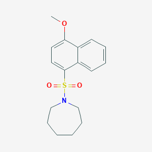 molecular formula C17H21NO3S B411159 1-((4-Methoxynaphthalen-1-yl)sulfonyl)azepane CAS No. 457960-34-8