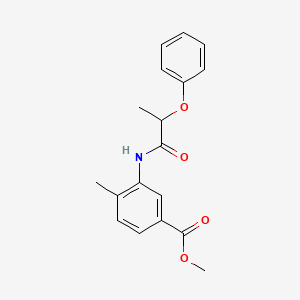 molecular formula C18H19NO4 B4111703 Methyl 4-methyl-3-(2-phenoxypropanoylamino)benzoate 