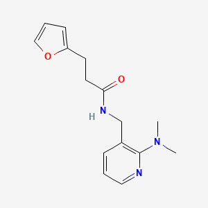 molecular formula C15H19N3O2 B4111793 N-[[2-(dimethylamino)pyridin-3-yl]methyl]-3-(furan-2-yl)propanamide 