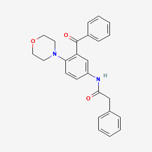 molecular formula C25H24N2O3 B4111897 N-(3-benzoyl-4-morpholin-4-ylphenyl)-2-phenylacetamide 