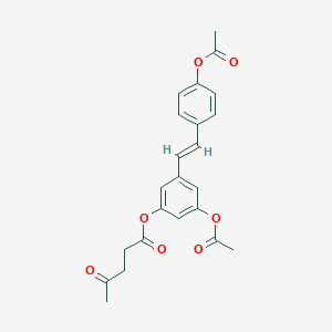 molecular formula C23H22O7 B041120 [3-acetyloxy-5-[(E)-2-(4-acetyloxyphenyl)ethenyl]phenyl] 4-oxopentanoate CAS No. 861446-23-3