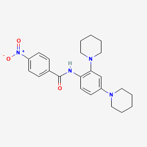 molecular formula C23H28N4O3 B4112062 N-[2,4-di(piperidin-1-yl)phenyl]-4-nitrobenzamide 
