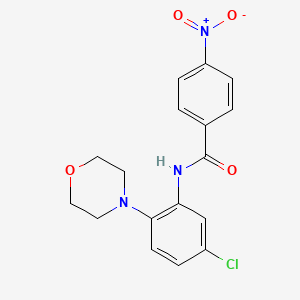 molecular formula C17H16ClN3O4 B4112111 N-(5-chloro-2-morpholin-4-ylphenyl)-4-nitrobenzamide 