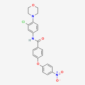 molecular formula C23H20ClN3O5 B4112202 N-(3-chloro-4-morpholin-4-ylphenyl)-4-(4-nitrophenoxy)benzamide 