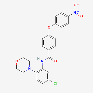 molecular formula C23H20ClN3O5 B4112244 N-(5-chloro-2-morpholin-4-ylphenyl)-4-(4-nitrophenoxy)benzamide 