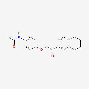 molecular formula C20H21NO3 B4112281 N~1~-{4-[2-Oxo-2-(5,6,7,8-tetrahydro-2-naphthalenyl)ethoxy]phenyl}acetamide 