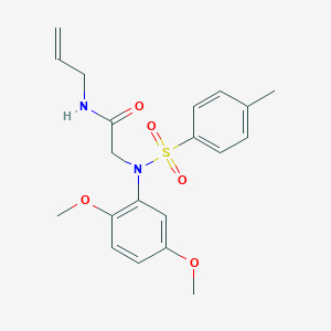 molecular formula C20H24N2O5S B411256 N-allyl-2-{2,5-dimethoxy[(4-methylphenyl)sulfonyl]anilino}acetamide 