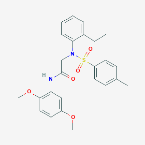 molecular formula C25H28N2O5S B411257 N-(2,5-dimethoxyphenyl)-N~2~-(2-ethylphenyl)-N~2~-[(4-methylphenyl)sulfonyl]glycinamide 