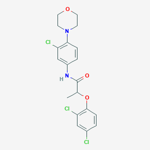 molecular formula C19H19Cl3N2O3 B4112576 N-[3-chloro-4-(morpholin-4-yl)phenyl]-2-(2,4-dichlorophenoxy)propanamide 