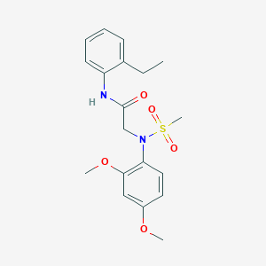 molecular formula C19H24N2O5S B411276 2-[2,4-dimethoxy(methylsulfonyl)anilino]-N-(2-ethylphenyl)acetamide 