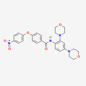 molecular formula C27H28N4O6 B4112789 N-(2,4-dimorpholin-4-ylphenyl)-4-(4-nitrophenoxy)benzamide 