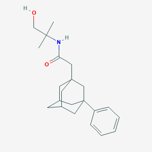 molecular formula C22H31NO2 B4112892 N-(1-hydroxy-2-methylpropan-2-yl)-2-(3-phenyl-1-adamantyl)acetamide 