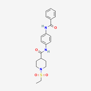 molecular formula C21H25N3O4S B4112929 N-(4-benzamidophenyl)-1-ethylsulfonylpiperidine-4-carboxamide 