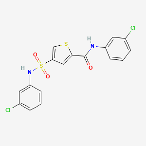 molecular formula C17H12Cl2N2O3S2 B4113026 N-(3-chlorophenyl)-4-[(3-chlorophenyl)sulfamoyl]thiophene-2-carboxamide 