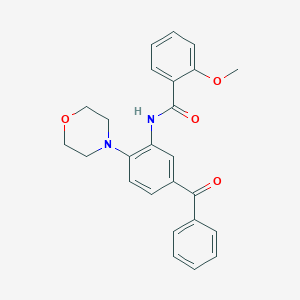 molecular formula C25H24N2O4 B4113038 N-(5-benzoyl-2-morpholin-4-ylphenyl)-2-methoxybenzamide 