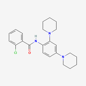 molecular formula C23H28ClN3O B4113191 2-chloro-N-[2,4-di(piperidin-1-yl)phenyl]benzamide 