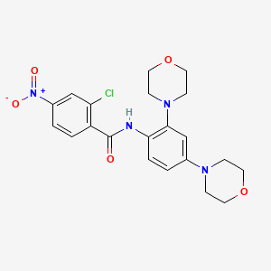 molecular formula C21H23ClN4O5 B4113205 2-chloro-N-(2,4-dimorpholin-4-ylphenyl)-4-nitrobenzamide 