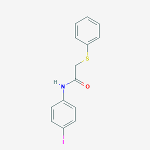 molecular formula C14H12INOS B411324 N-(4-iodophenyl)-2-(phenylsulfanyl)acetamide 