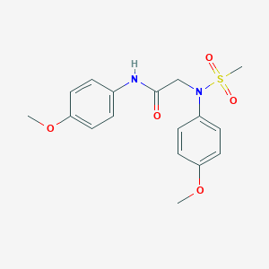 molecular formula C17H20N2O5S B411333 2-[4-methoxy(methylsulfonyl)anilino]-N-(4-methoxyphenyl)acetamide 