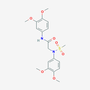 molecular formula C19H24N2O7S B411353 2-[3,4-dimethoxy(methylsulfonyl)anilino]-N-(3,4-dimethoxyphenyl)acetamide 