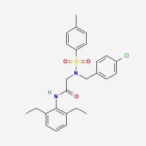 molecular formula C26H29ClN2O3S B4113645 N~2~-(4-chlorobenzyl)-N~1~-(2,6-diethylphenyl)-N~2~-[(4-methylphenyl)sulfonyl]glycinamide 