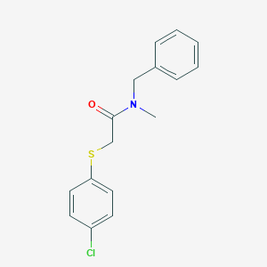 molecular formula C16H16ClNOS B411366 N-Benzyl-2-[(4-chlorophenyl)sulfanyl]-N-methylacetamide 