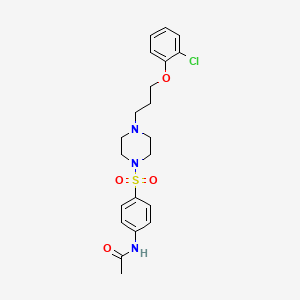 molecular formula C21H26ClN3O4S B4113899 N-(4-{4-[3-(2-CHLOROPHENOXY)PROPYL]PIPERAZIN-1-YLSULFONYL}PHENYL)ACETAMIDE 