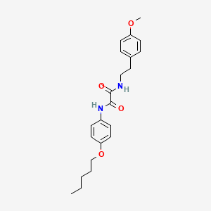molecular formula C22H28N2O4 B4113901 N'-[2-(4-METHOXYPHENYL)ETHYL]-N-[4-(PENTYLOXY)PHENYL]ETHANEDIAMIDE 