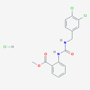 molecular formula C16H15Cl3N2O3 B4113944 Methyl 2-[(3,4-dichlorophenyl)methylcarbamoylamino]benzoate;hydrochloride 