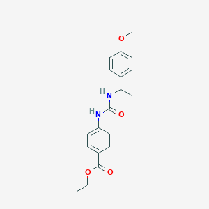 molecular formula C20H24N2O4 B4114168 Ethyl 4-[1-(4-ethoxyphenyl)ethylcarbamoylamino]benzoate 