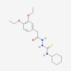 molecular formula C19H29N3O3S B4114178 N-cyclohexyl-2-[(3,4-diethoxyphenyl)acetyl]hydrazinecarbothioamide 