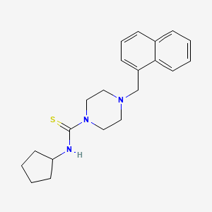 molecular formula C21H27N3S B4114309 N-cyclopentyl-4-(naphthalen-1-ylmethyl)piperazine-1-carbothioamide 