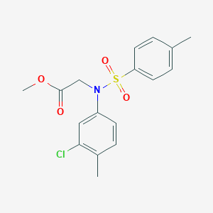 molecular formula C17H18ClNO4S B411431 Methyl N-(3-chloro-4-methylphenyl)-N-[(4-methylphenyl)sulfonyl]glycinate CAS No. 333453-05-7