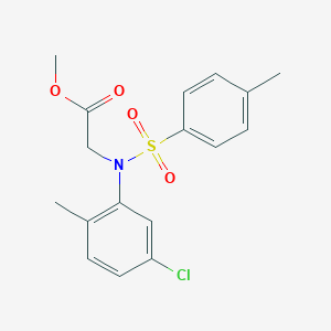 molecular formula C17H18ClNO4S B411434 Methyl N-(5-chloro-2-methylphenyl)-N-[(4-methylphenyl)sulfonyl]glycinate CAS No. 333453-15-9