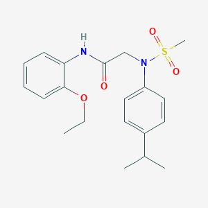 molecular formula C20H26N2O4S B411437 N-(2-ethoxyphenyl)-2-[4-isopropyl(methylsulfonyl)anilino]acetamide 