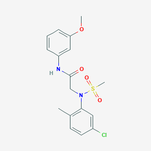 molecular formula C17H19ClN2O4S B411450 2-[5-chloro-2-methyl(methylsulfonyl)anilino]-N-(3-methoxyphenyl)acetamide 