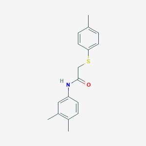 molecular formula C17H19NOS B411451 N-(3,4-dimethylphenyl)-2-[(4-methylphenyl)sulfanyl]acetamide 