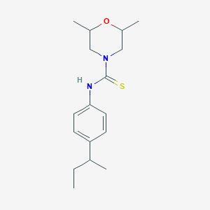 molecular formula C17H26N2OS B4114528 N-[4-(butan-2-yl)phenyl]-2,6-dimethylmorpholine-4-carbothioamide 