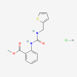 molecular formula C14H15ClN2O3S B4114587 Methyl 2-(thiophen-2-ylmethylcarbamoylamino)benzoate;hydrochloride 