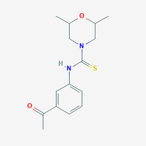 molecular formula C15H20N2O2S B4114716 N-(3-acetylphenyl)-2,6-dimethylmorpholine-4-carbothioamide 