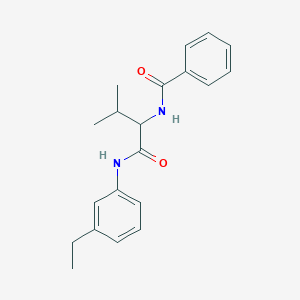 molecular formula C20H24N2O2 B4114766 N-{1-[(3-ethylphenyl)amino]-3-methyl-1-oxobutan-2-yl}benzamide 