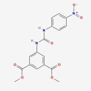 molecular formula C17H15N3O7 B4114778 DIMETHYL 5-{[(4-NITROANILINO)CARBONYL]AMINO}ISOPHTHALATE 