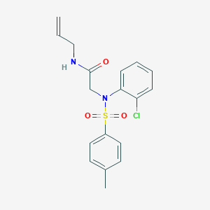 molecular formula C18H19ClN2O3S B411497 N-allyl-2-{2-chloro[(4-methylphenyl)sulfonyl]anilino}acetamide 