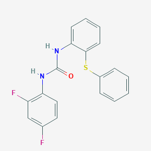molecular formula C19H14F2N2OS B4114982 N-(2,4-DIFLUOROPHENYL)-N'-[2-(PHENYLSULFANYL)PHENYL]UREA 